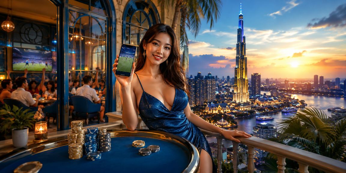 Người chơi TP. Hồ Chí Minh theo dõi kèo bóng đá tại quán cà phê buổi tối